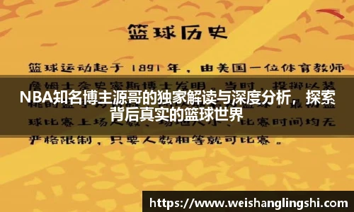 NBA知名博主源哥的独家解读与深度分析，探索背后真实的篮球世界